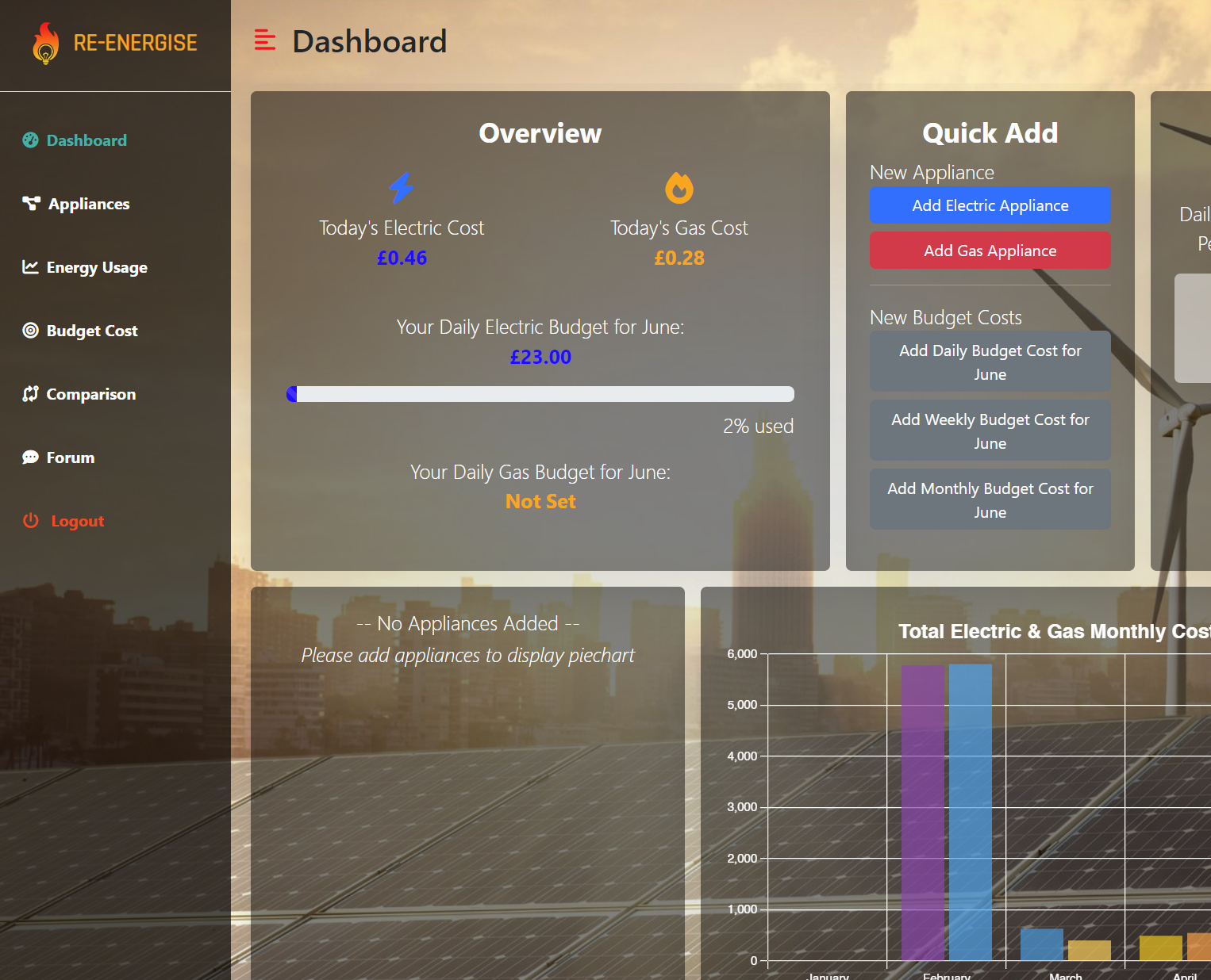 Energy Management screenshot